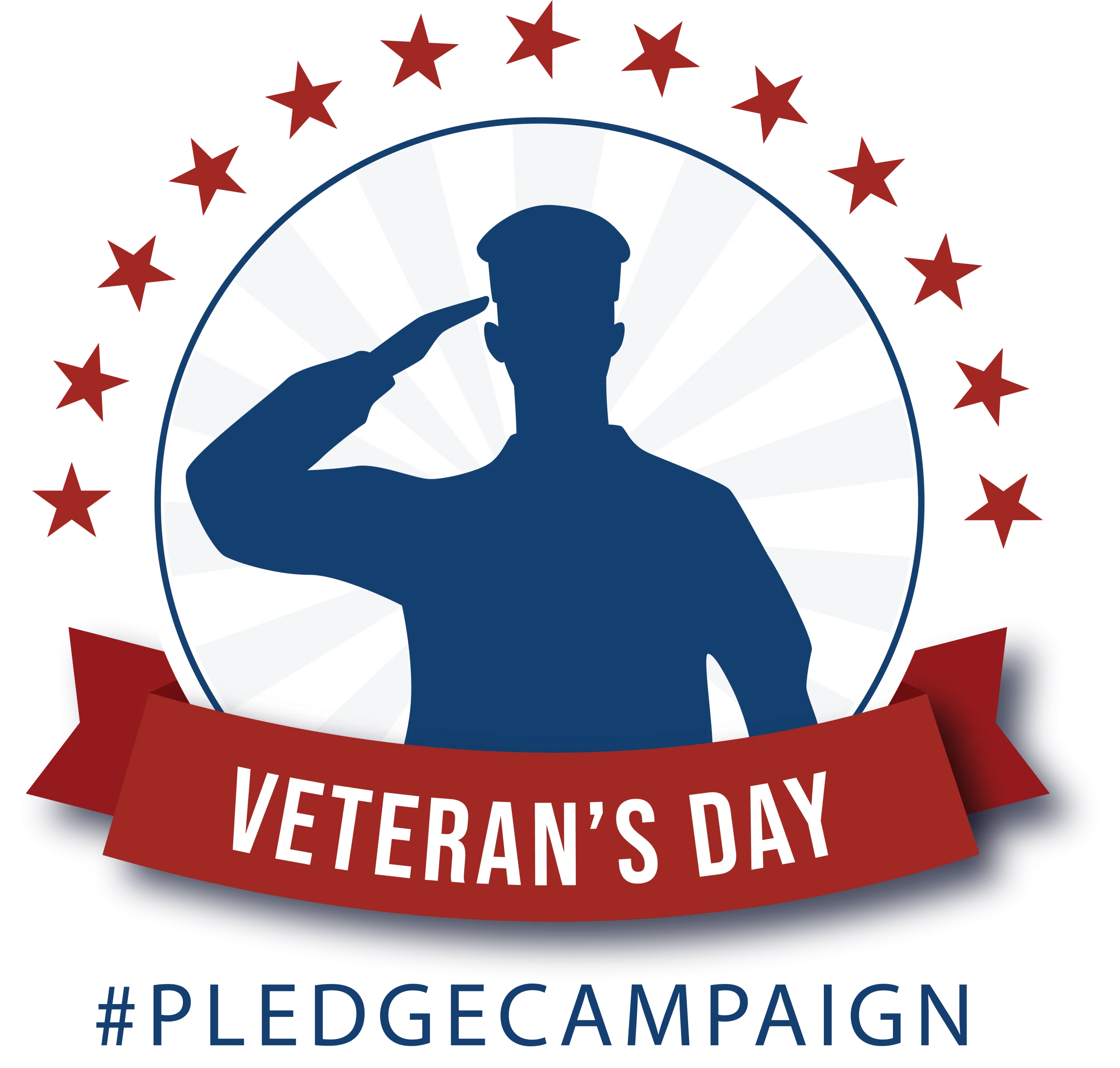 Patriotic Veteran's Day Salute Clipart Honoring Military Service and Sacrifice