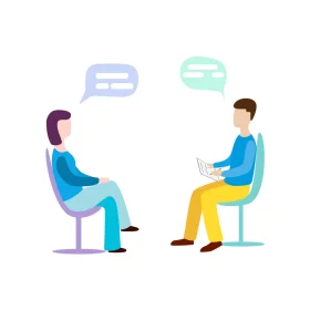 Professional Counseling Session Illustration: Mental Health Support Clipart