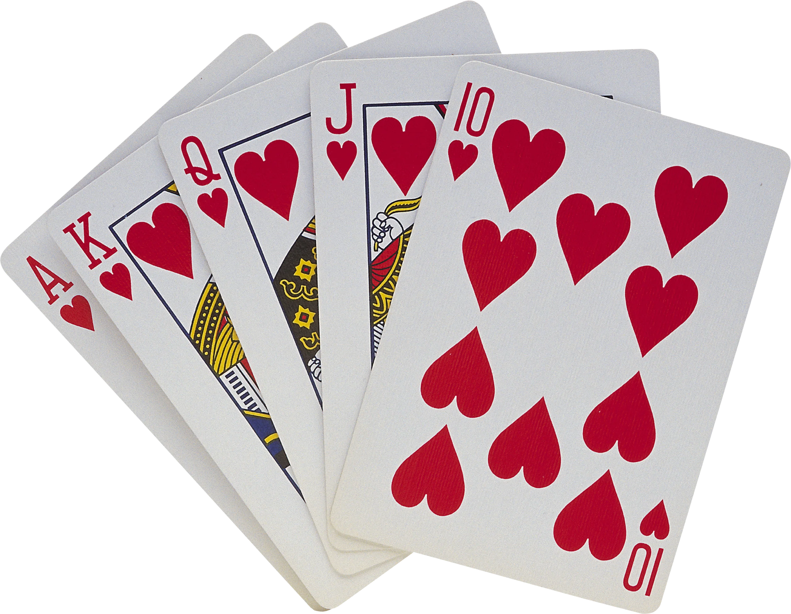 Spread of Hearts Playing Cards Clipart with Classic Card Design