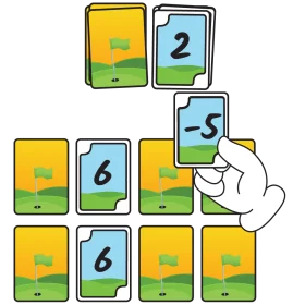 Strategic Card Game Clipart Illustration with Numbered and Flag Cards