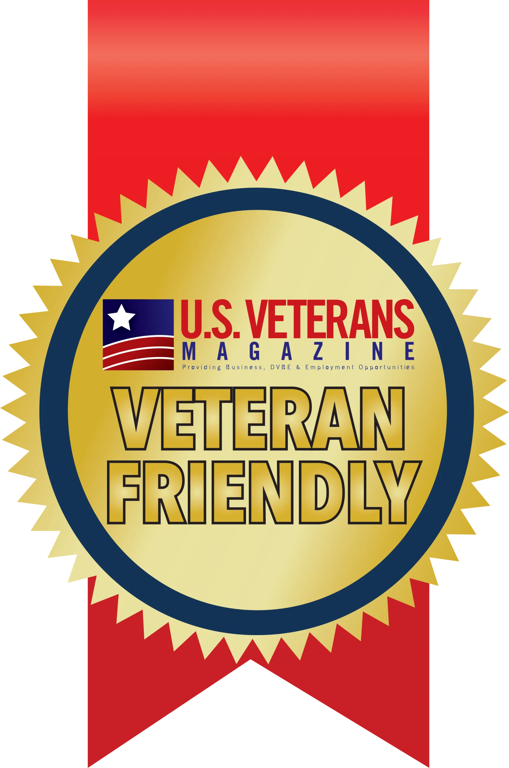 U.S. Veterans Magazine Veteran Friendly Award Seal Clipart Design