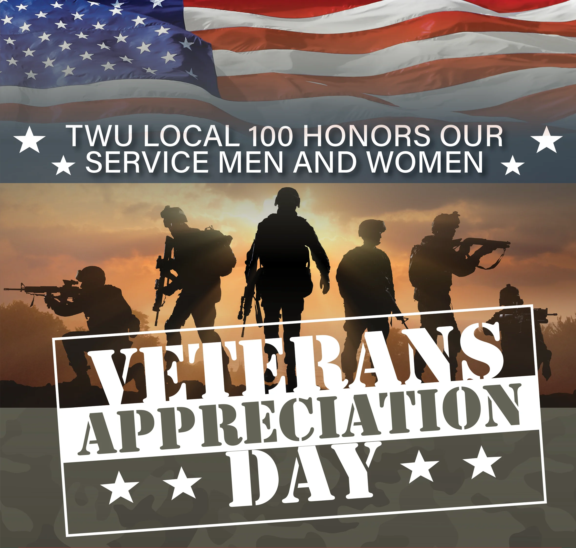 Veterans Appreciation Day Clipart Honoring Local Heroes of Military Service