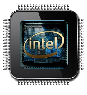 Detailed Intel Processor Chip Clipart Showcasing Advanced Computer Technology Design