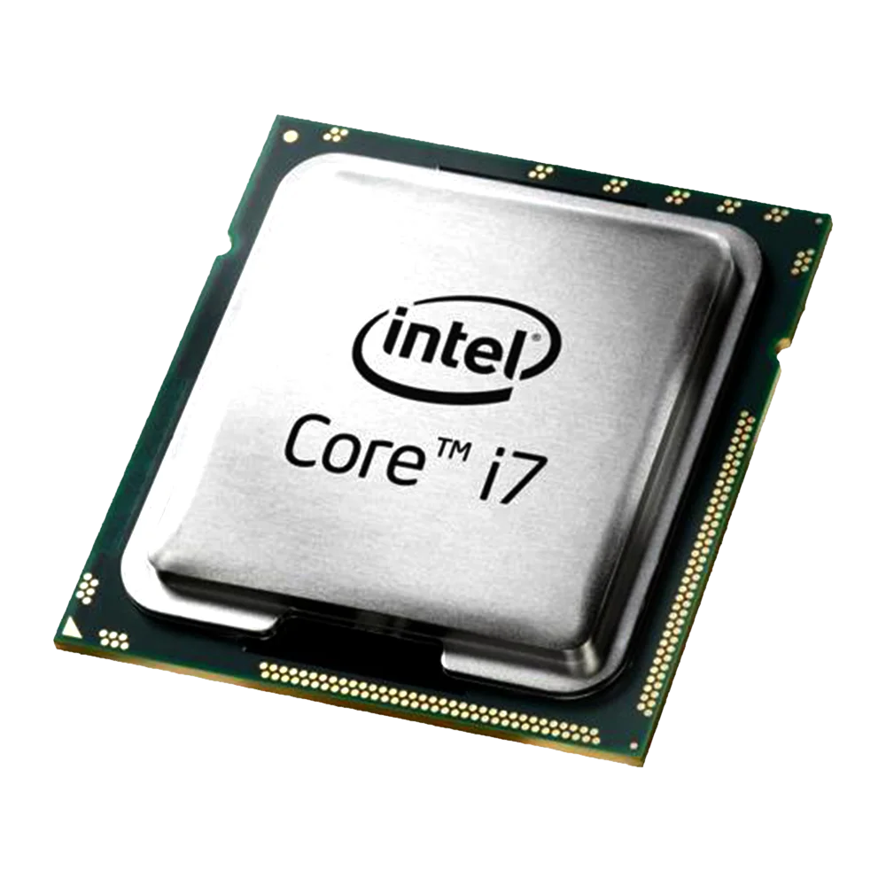 Intel Core i7 Processor Chipset Metallic Silvery Clipart Graphic Design