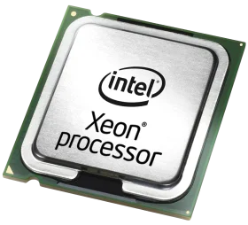 Intel Xeon Processor Metallic Silver Detailed Computer CPU Component Clipart Graphic