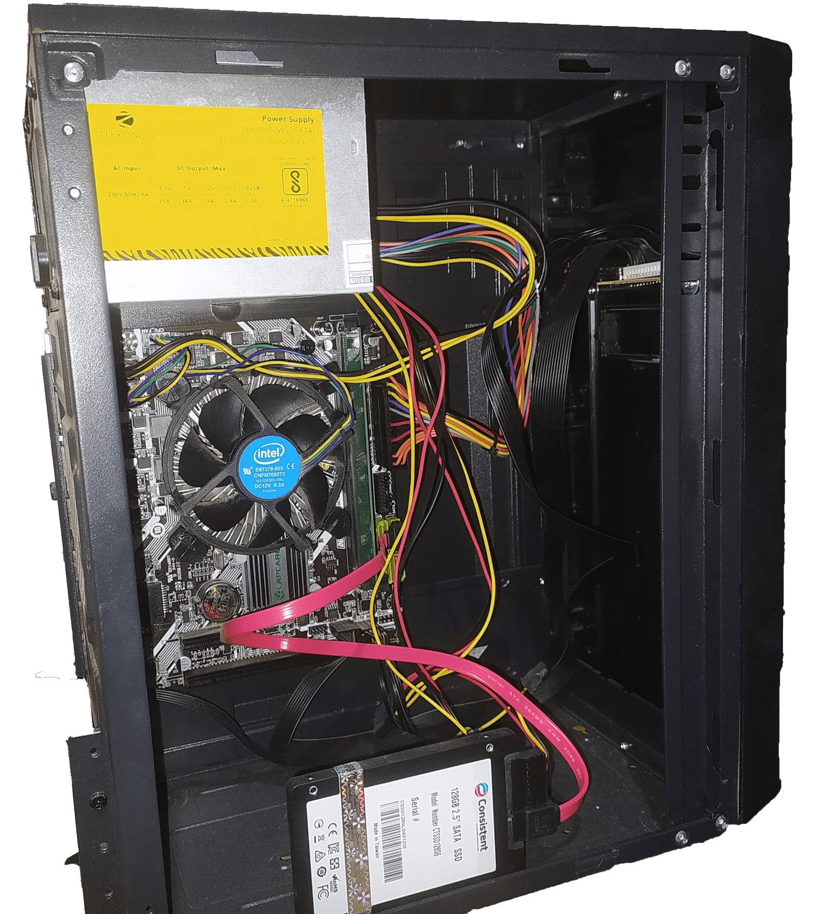 Internal Computer Hardware Components Exposed: CPU and Cooling System Clipart Showcase