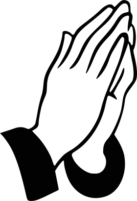 Symbolic Praying Hands Clipart - A Spiritual Gesture of Contemplation and Faith