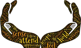 Empathetic Healing Hands Clipart: Emotional Support and Connection Symbolized