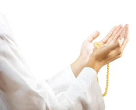 Serene Hands in Prayer: A Spiritual Devotion Clipart Illustration
