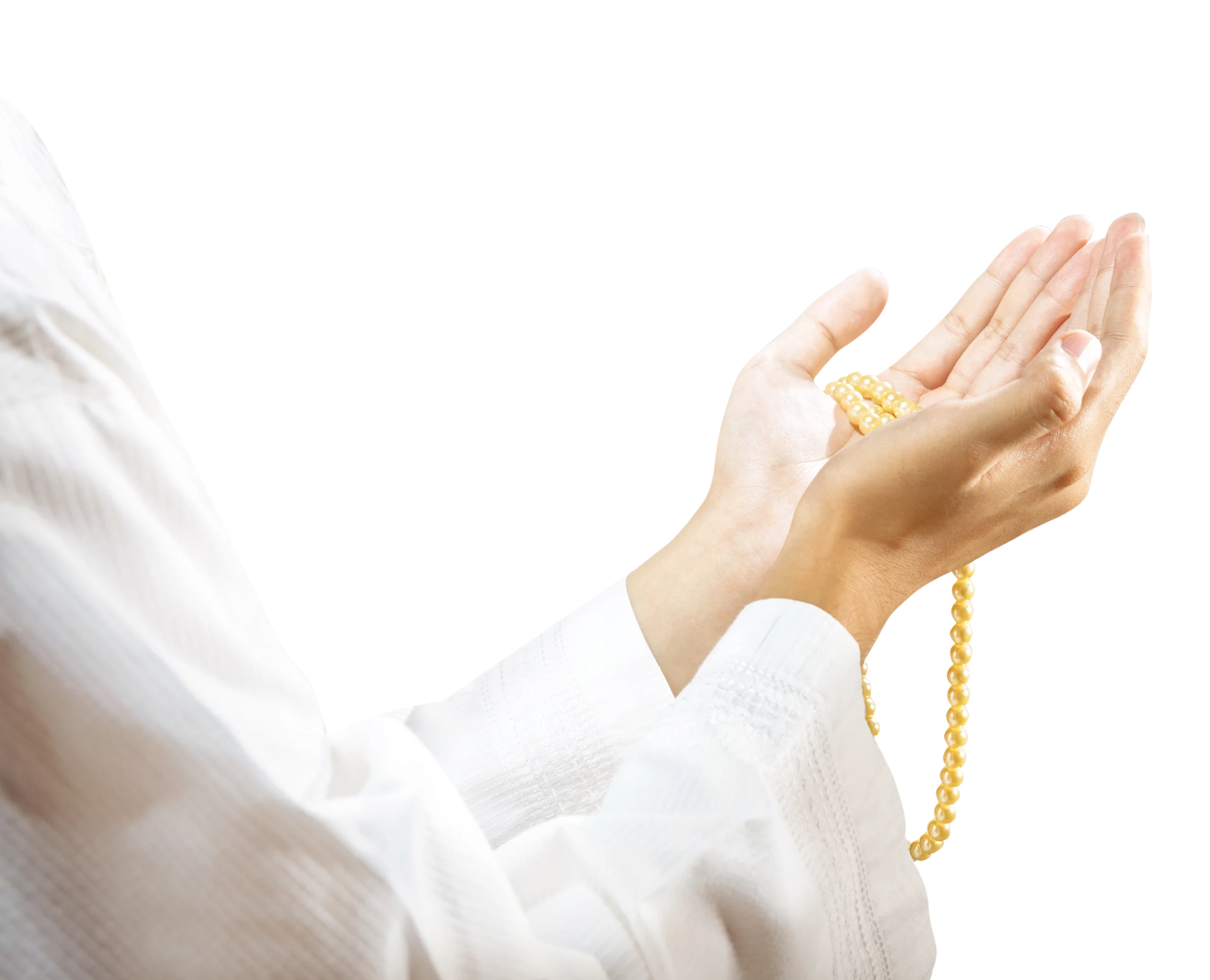 Serene Hands in Prayer: A Spiritual Devotion Clipart Illustration