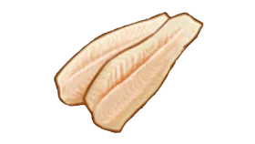 Fresh Raw Haddock or Cod Fillet Seafood Clipart Illustration