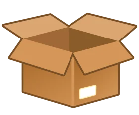 Open Cardboard Shipping Box Clipart Illustration for Packaging Design