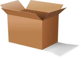 Plain Cardboard Shipping Box Clipart - Simple Packaging Illustration