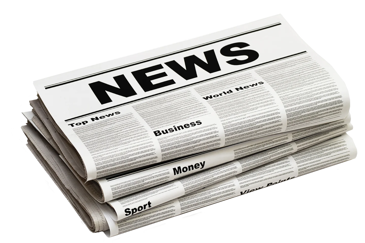 Stacked Newspapers Clipart: A Layered Print Media Representation