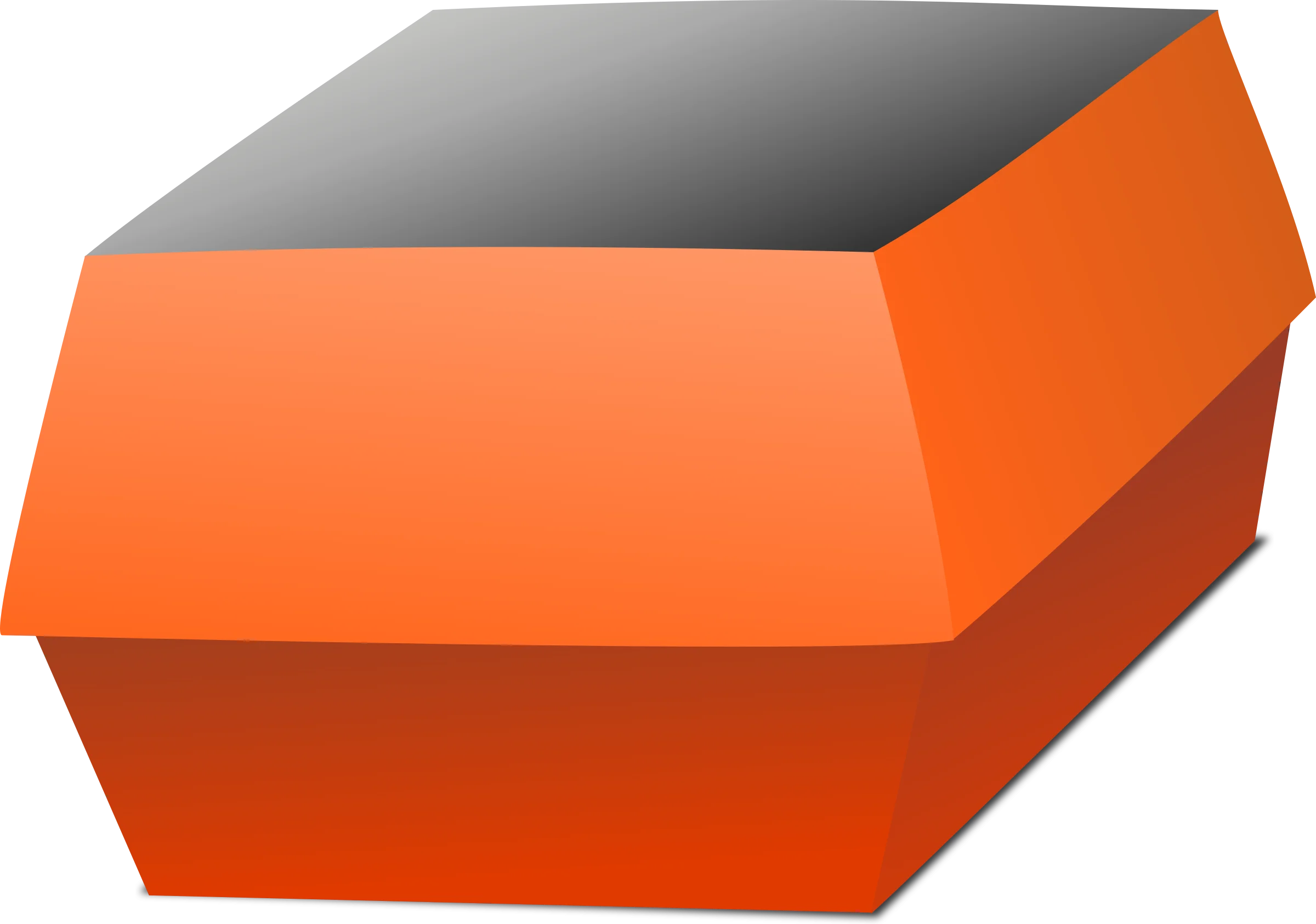 Geometric Orange and Gray Stacked Block Clipart Design Element
