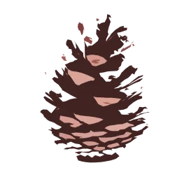 Rustic Brown Pine Cone Clipart Illustration with Warm Earthy Tones