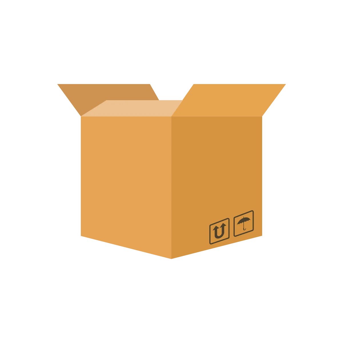 Simple Cardboard Shipping Box Clipart Vector Illustration Design