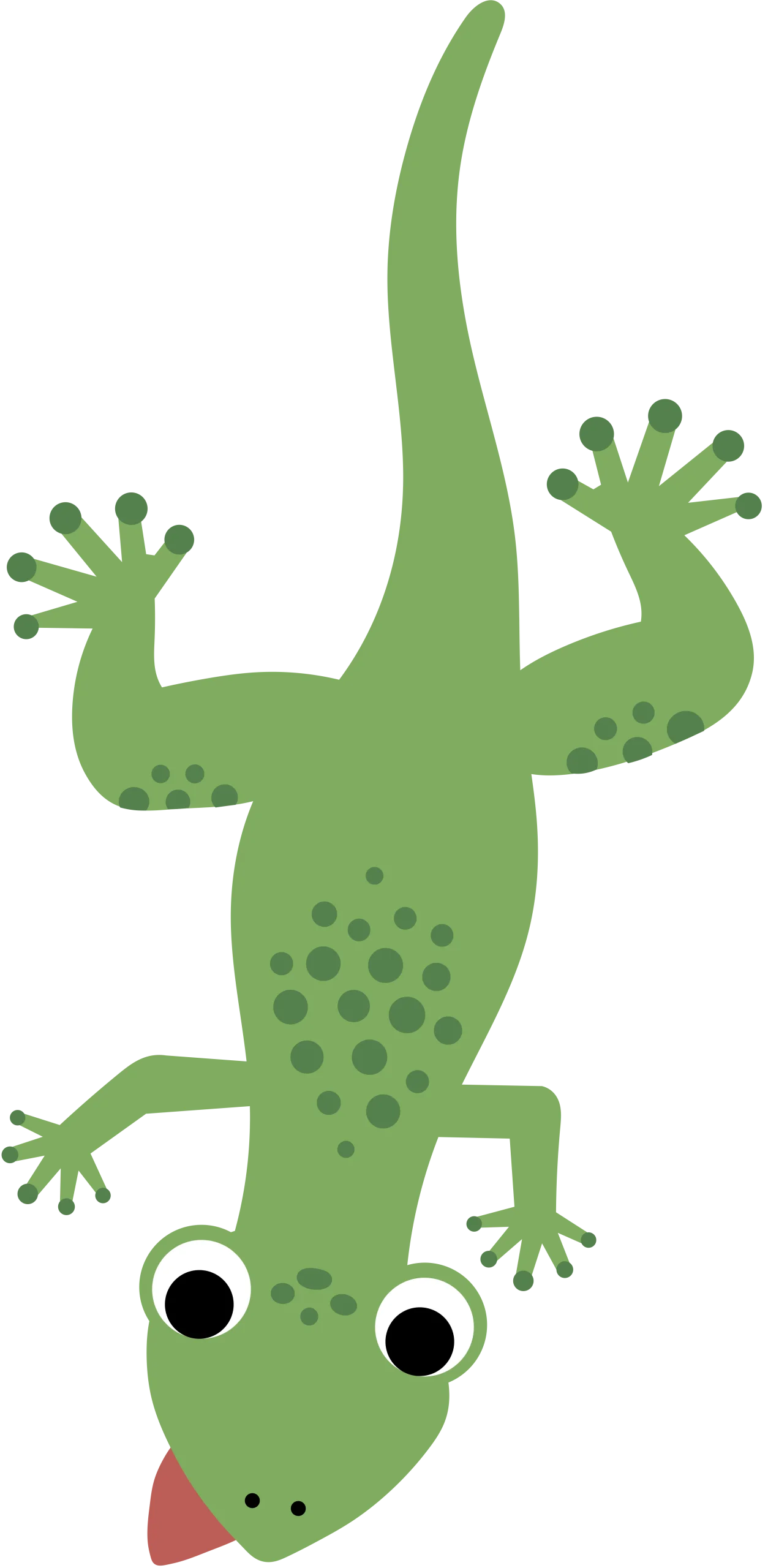 Whimsical Green Gecko Clipart with Charming Cartoon Style and Playful Design