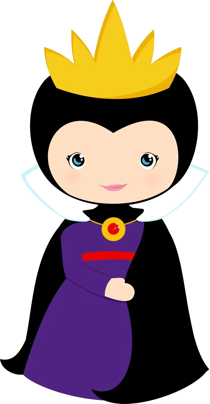 Adorable Storybook Evil Queen Character Cartoon Clipart Design