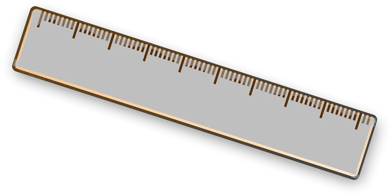 Classic Wooden Measurement Tool Clipart: Precise Ruler Illustration for Design Projects