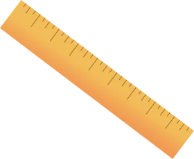 Precise Measurement Golden Ruler Clipart with Detailed Markings and Smooth Gradient