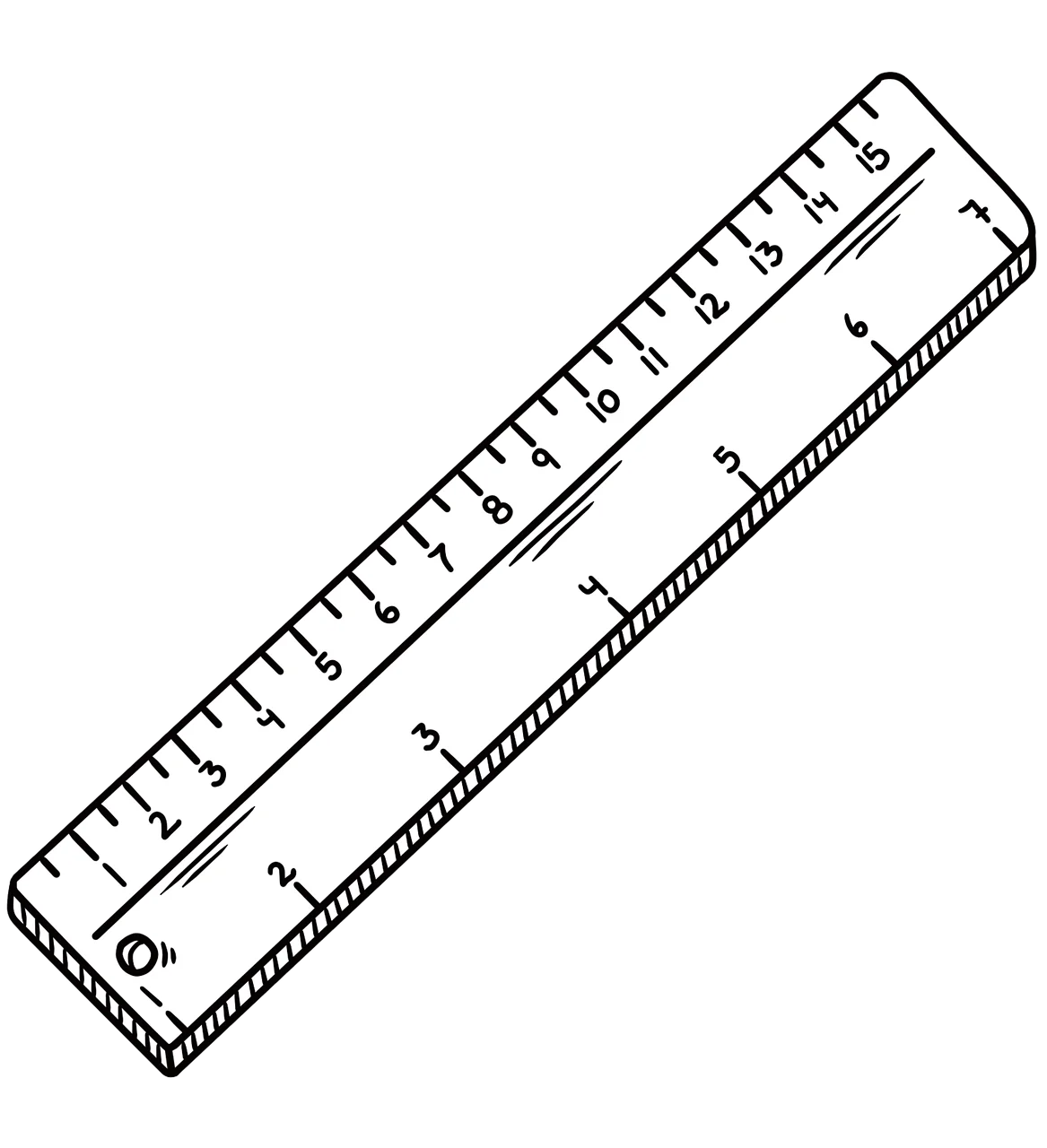 Precise Measurement Tool Clipart: Classic Straight Ruler Illustration for Educational Design