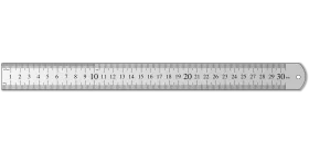 Precise Metallic Measurement Tool Clipart - Professional Grade Ruler Illustration