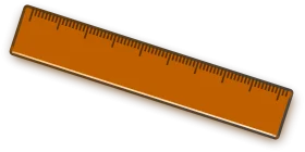 Precise Wooden-Toned Measurement Tool Clipart with Clear Linear Markings