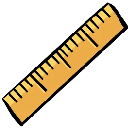 Sleek and Simple Yellow Measuring Ruler Clipart Design for Educational Resources