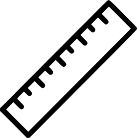 Sleek Minimalist Ruler Clipart - Simple Measurement Tool Icon Design
