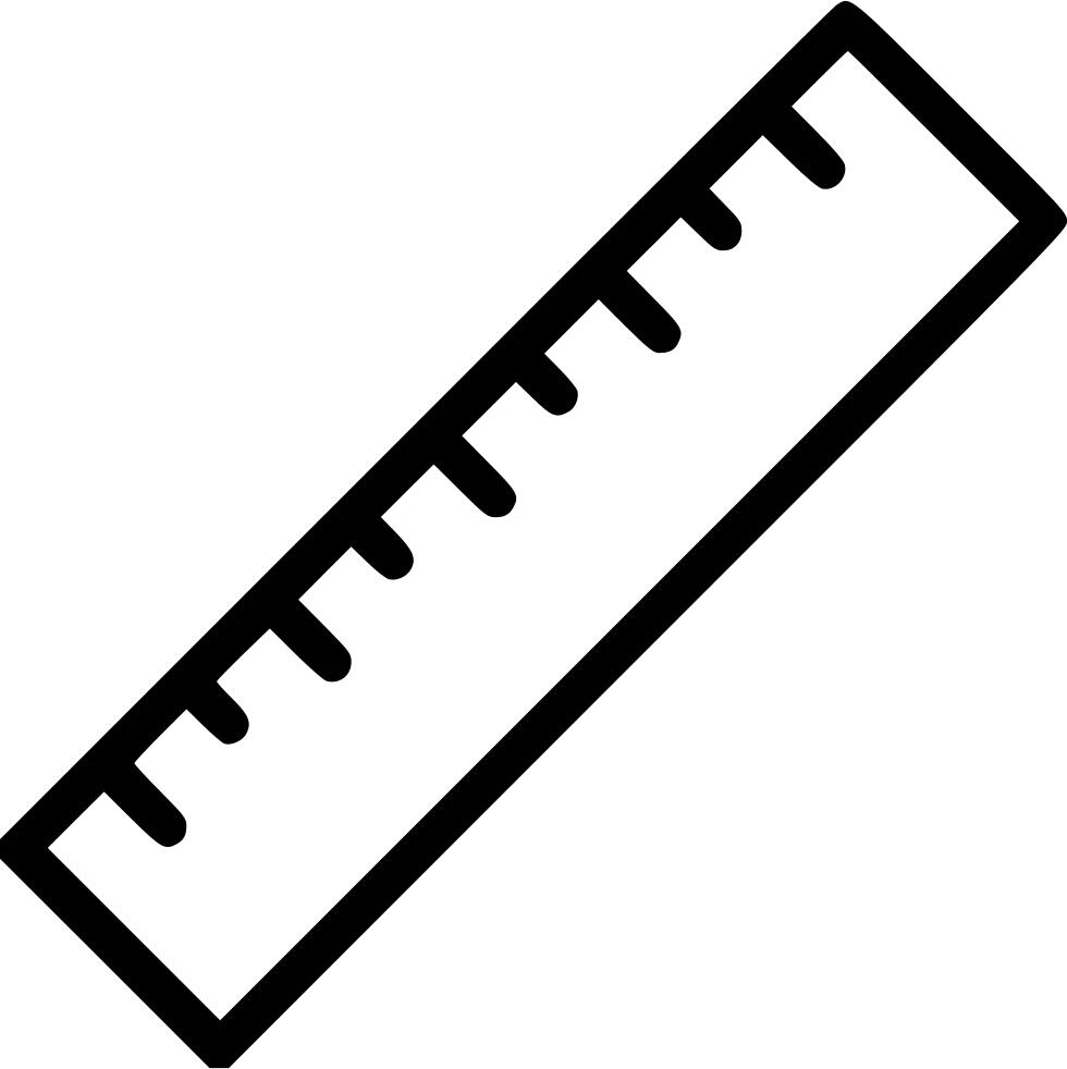 Sleek Minimalist Ruler Clipart - Simple Measurement Tool Icon Design