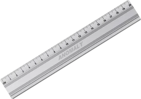 Sleek Silver Metallic Ruler Clipart - Precision Measurement Tool Graphic