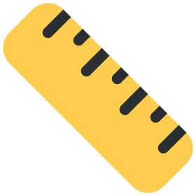 Sunny Yellow Measurement Tool Clipart with Bold Black Markings