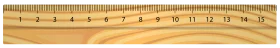 Vintage Wooden Measuring Ruler Clipart with Precise Numerical Markings