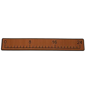 Vintage Wooden Ruler Clipart with Numbered Markings and Classic Design