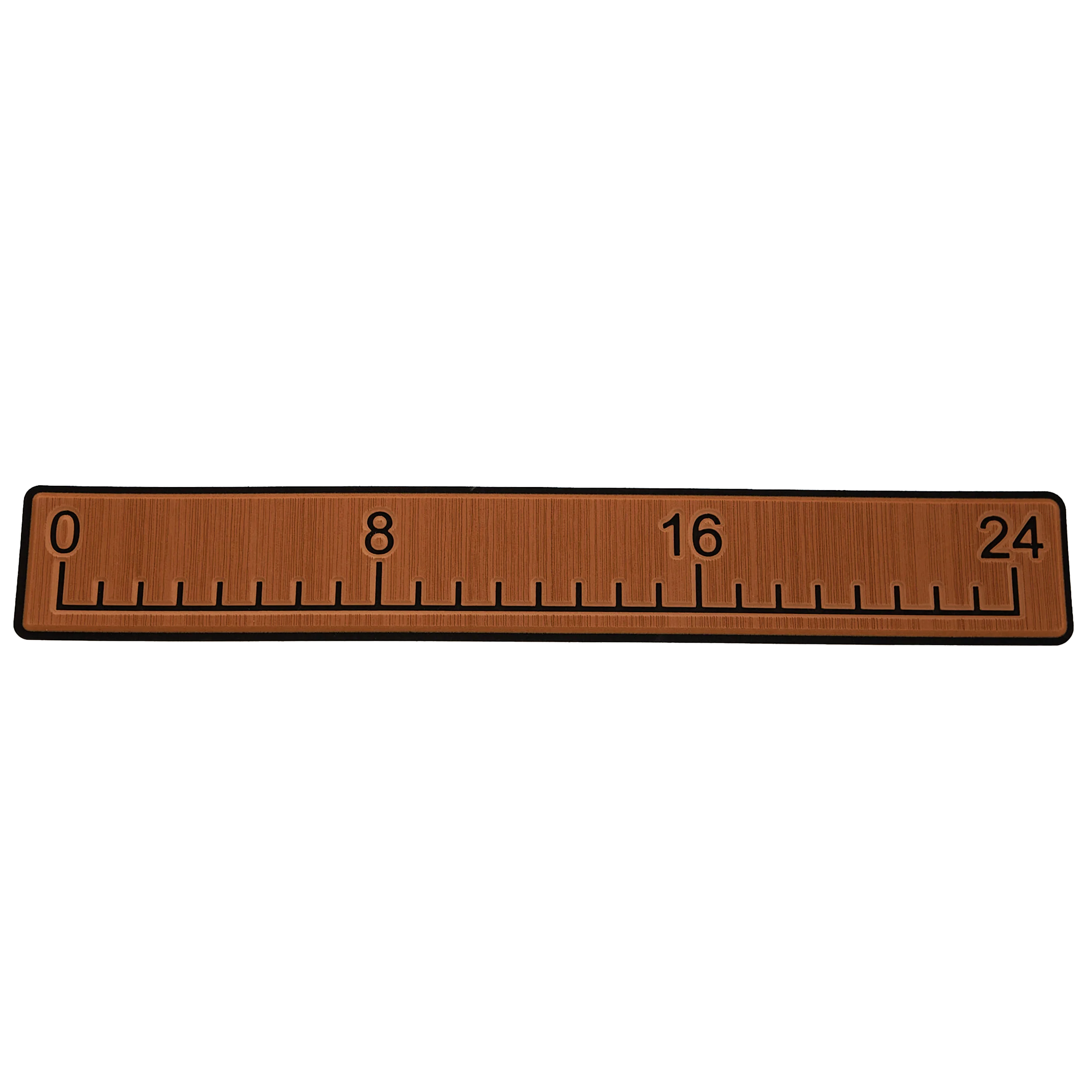 Vintage Wooden Ruler Clipart with Numbered Markings and Classic Design