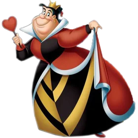 Whimsical Royal Character from Alice in Wonderland Cartoon Clipart Design