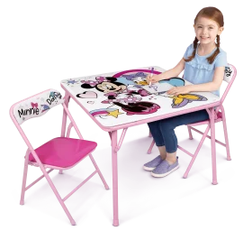 Charming Minnie Mouse Kids Activity Desk and Chair Clipart Set for Playful Learning