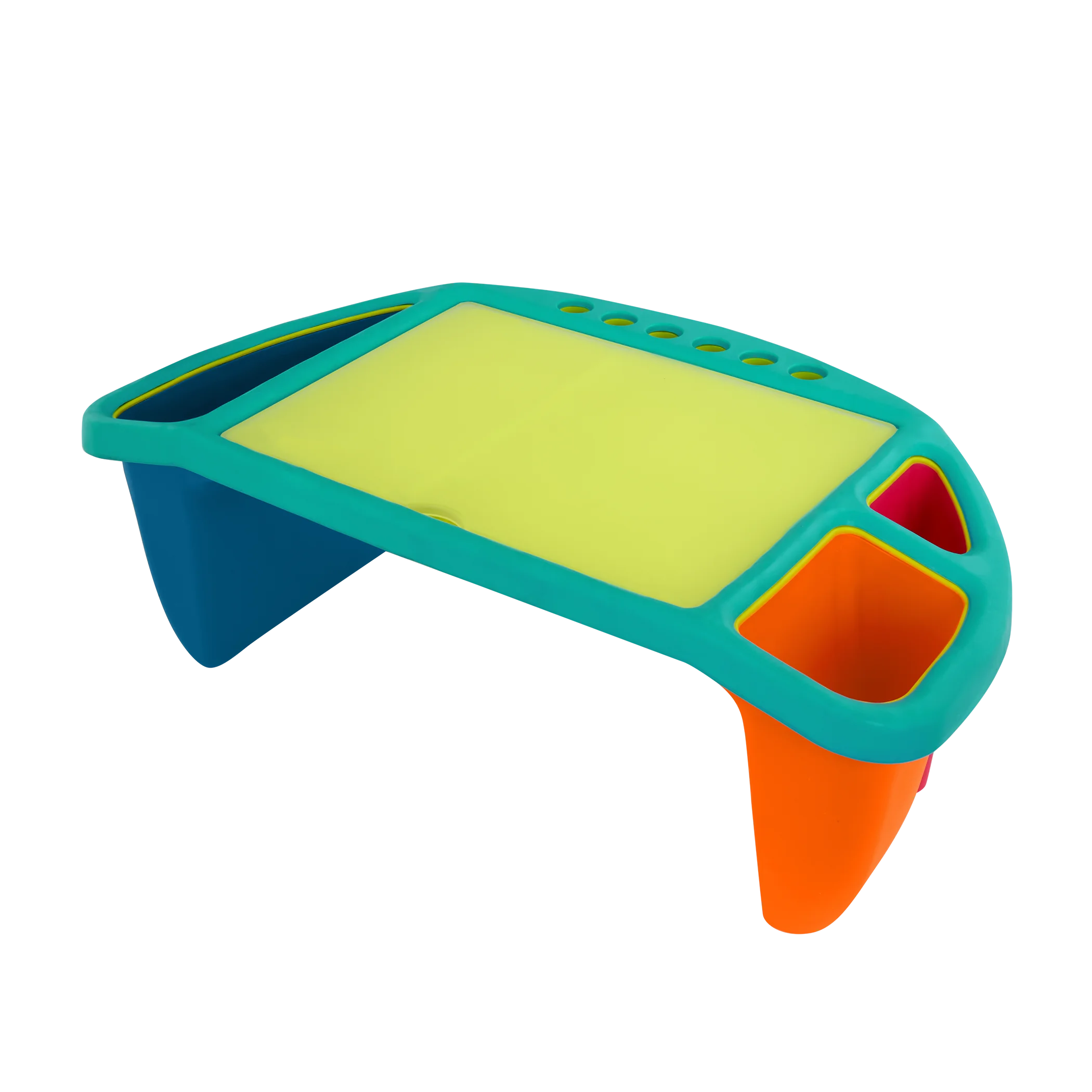 Playful Multicolored Kids Learning Desk Clipart with Ergonomic Design