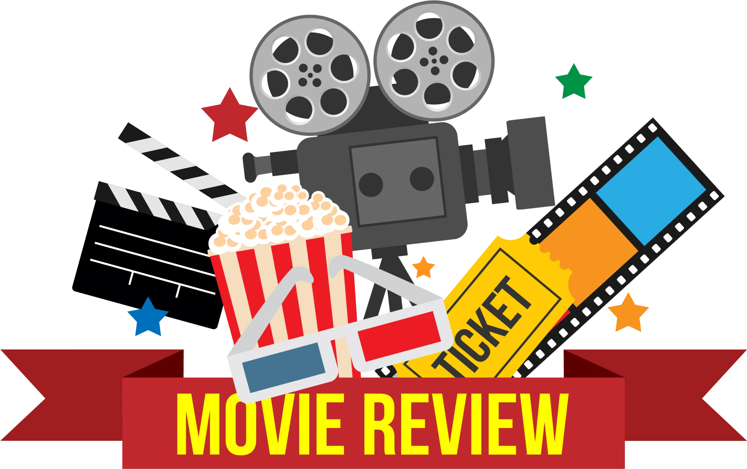 Cinema and Entertainment Artistic Movie Review Clipart Illustration Design