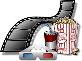 Classic Cinema Experience: Movie Night Essentials Clipart Collection
