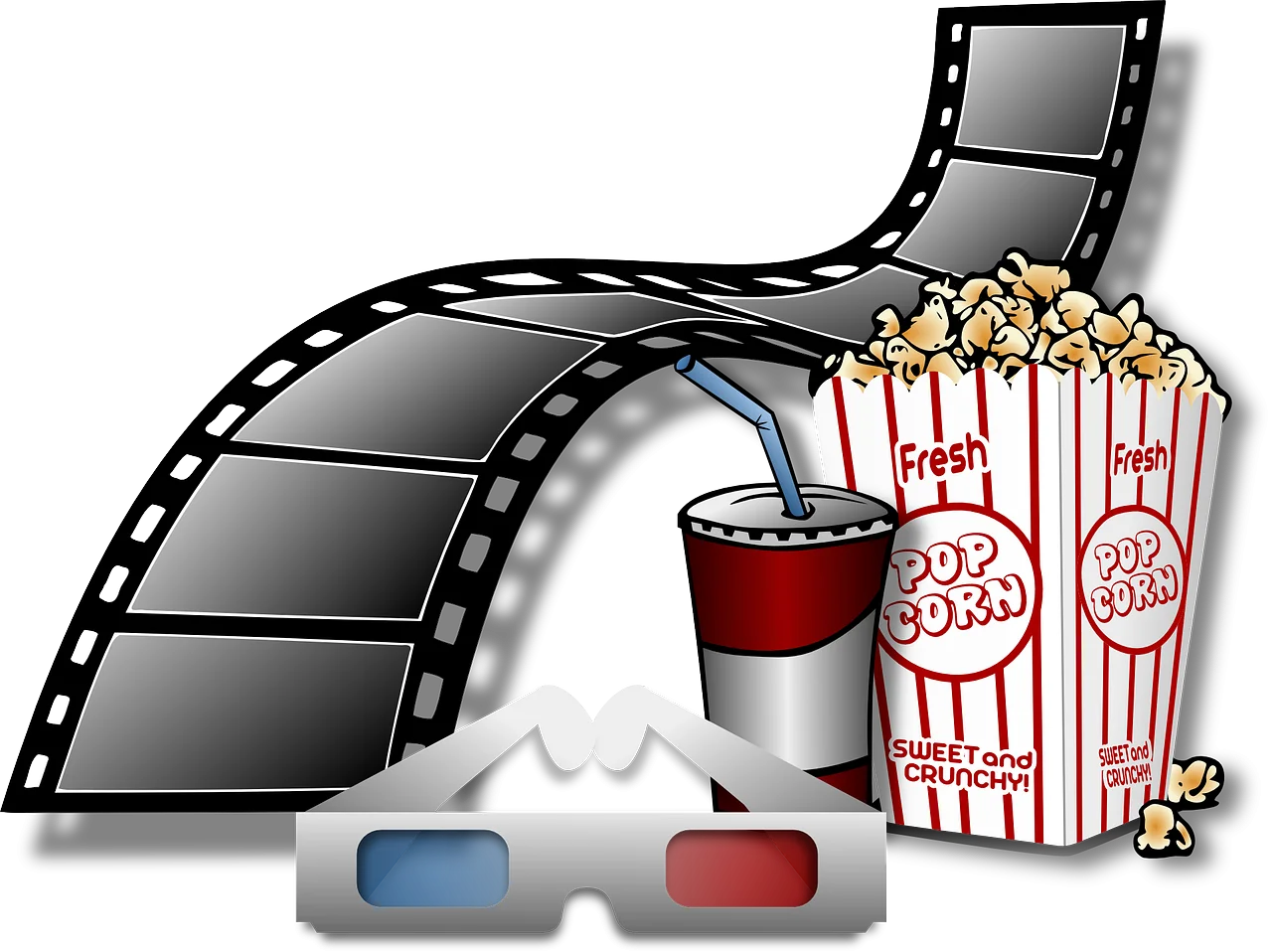 Classic Cinema Experience: Movie Night Essentials Clipart Collection