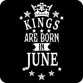 Kings Are Born in June: A Majestic Birthday Celebration Clipart Design