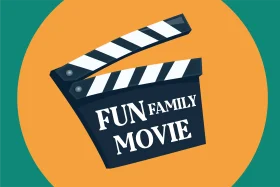 Fun Family Movie Clapperboard Clipart - Cinematic Entertainment Graphic Design