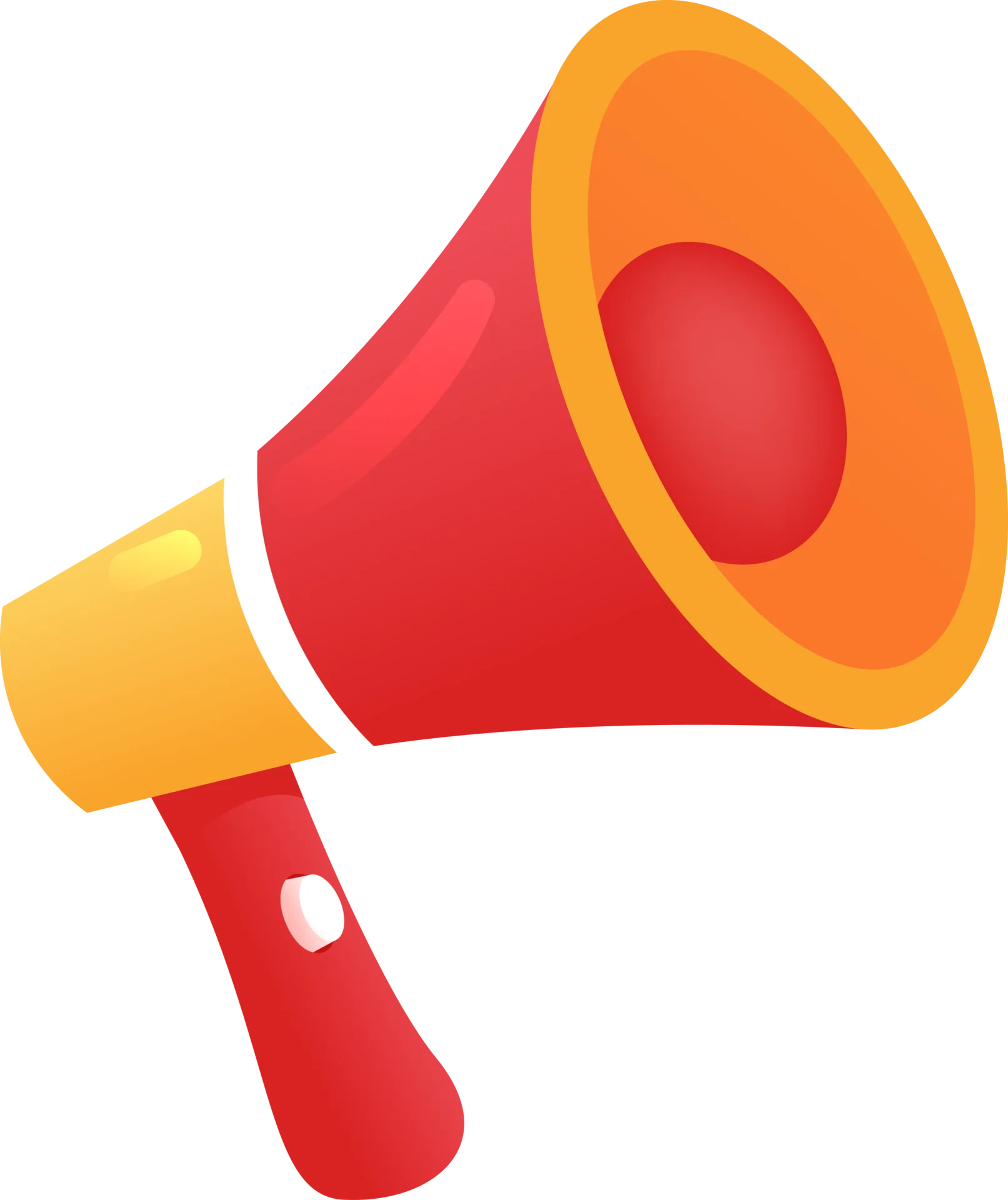 Bold and Bright Megaphone Clipart Design for Announcements and Communication