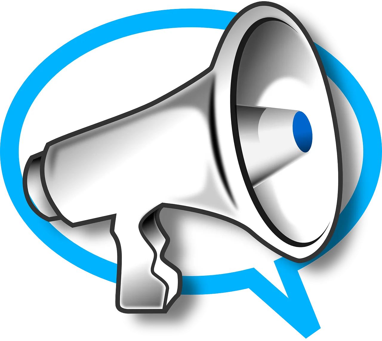 Bold Communication Megaphone Clipart Design for Digital Graphics and Messaging