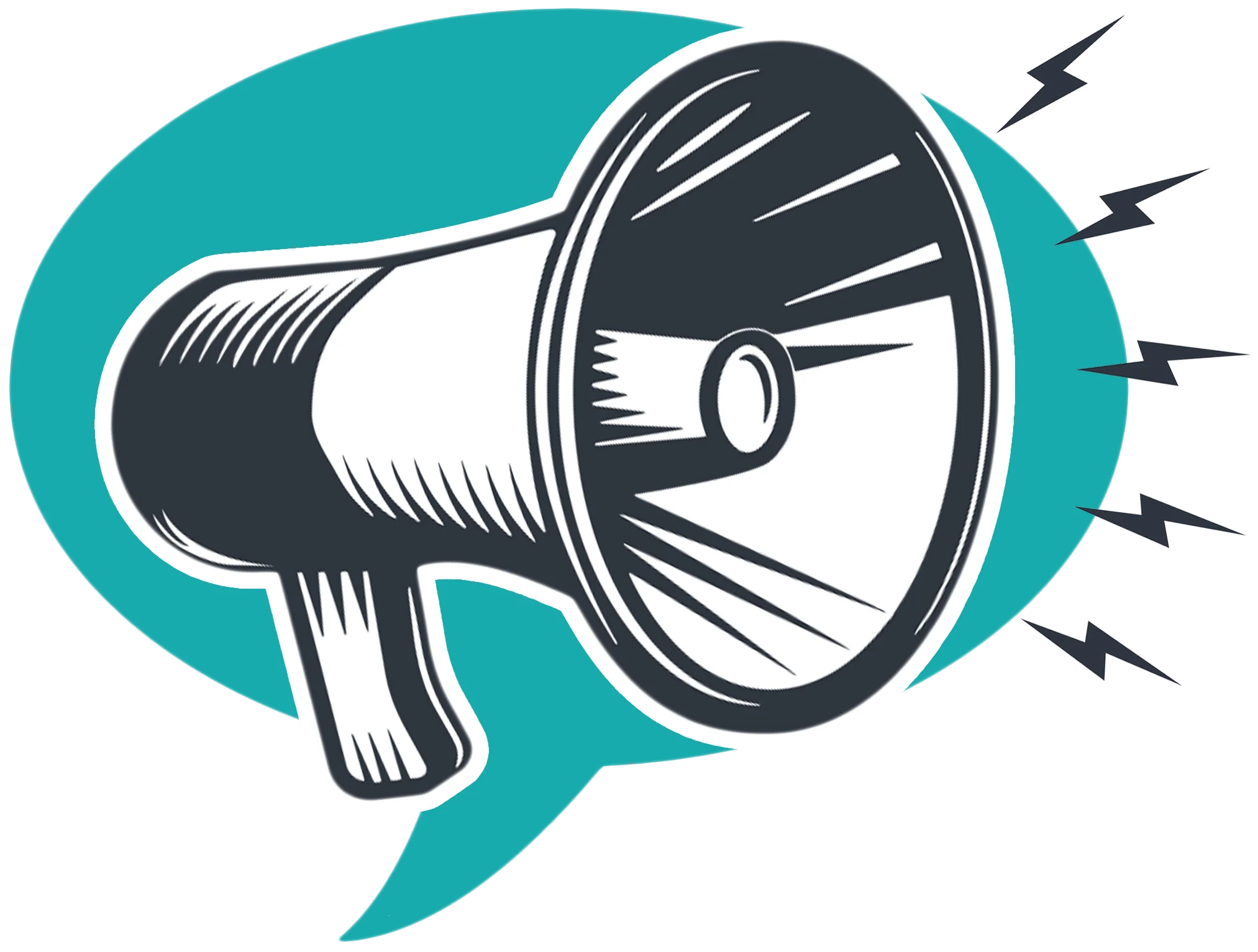 Powerful Communication Megaphone Clipart - Dynamic Announcement Icon Design