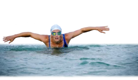 Powerful Swimming Clipart Depicting Dynamic Butterfly Stroke in Open Water