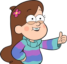 Adorable Cartoon Character Giving Thumbs Up Clipart with Cheerful Expression
