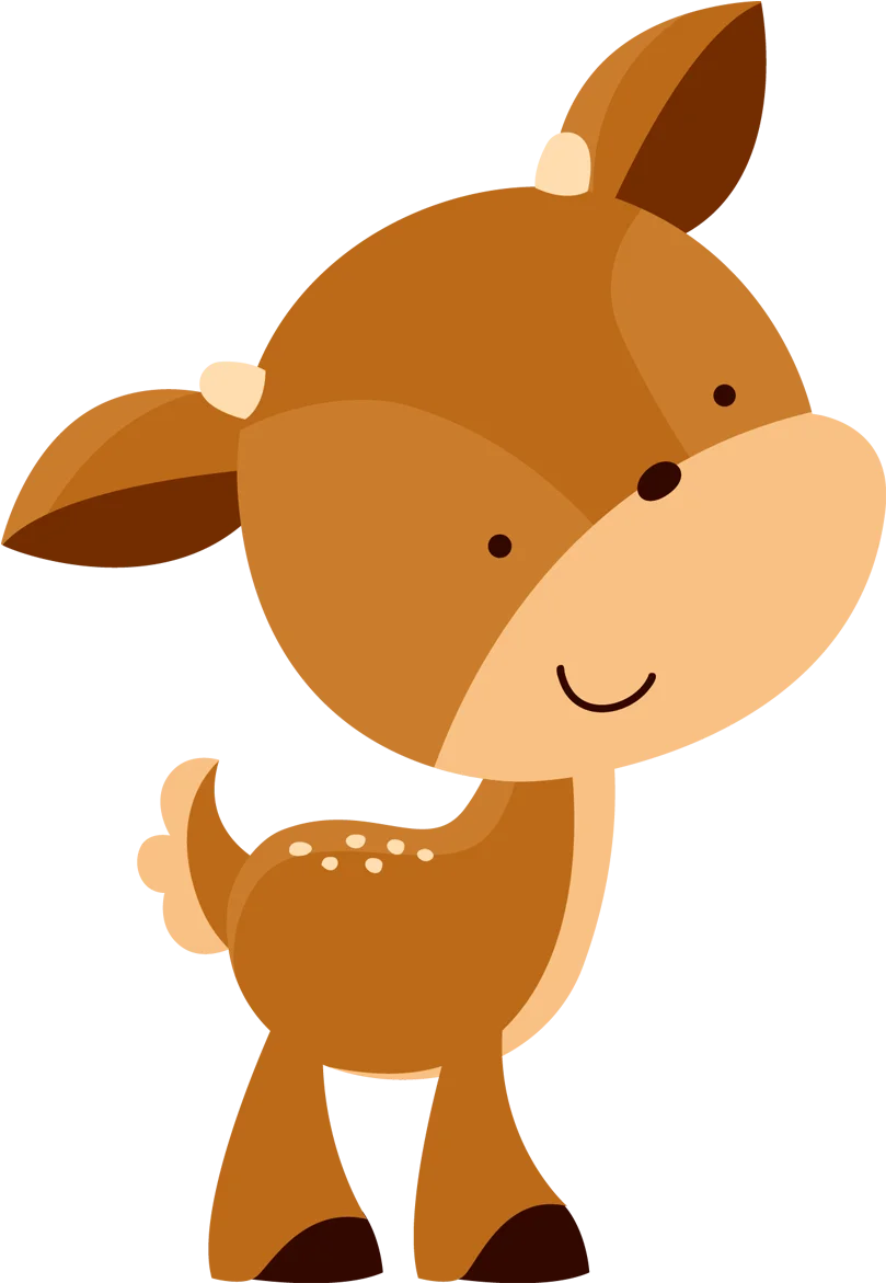 Adorable Woodland Baby Deer Clipart - Cute Cartoon Fawn Illustration